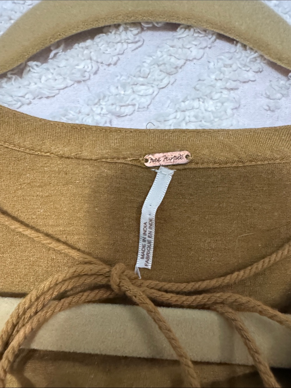 Free People Velvet Dolman Blouse in Olive Green and Brown - Picture 4 of 5